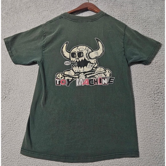 Independent Toy Machine T Shirt Green Short Sleeve Mens Small Faded Distresed - Picture 1 of 10